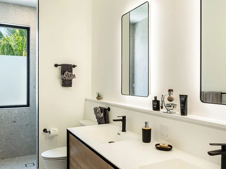Interior bathroom of the villa, shown as context